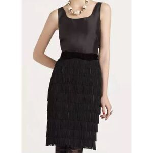 NWT Vintage Kate Spade New York Black Silk Fringe Dress – Size 14